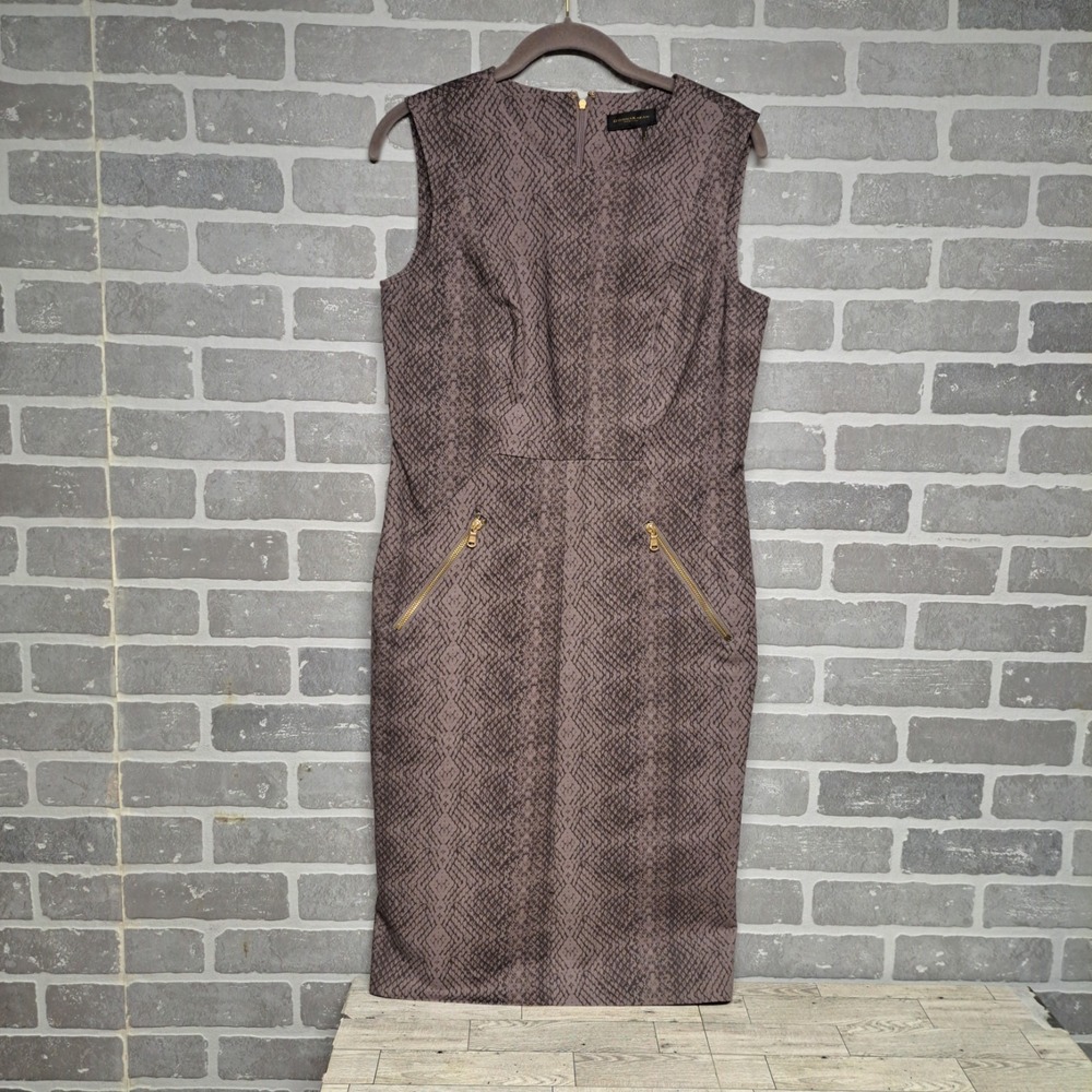 Donna Karan Women's Stunning‎ Animal Print  Sleeve less Pencil Dress $145 Size 8